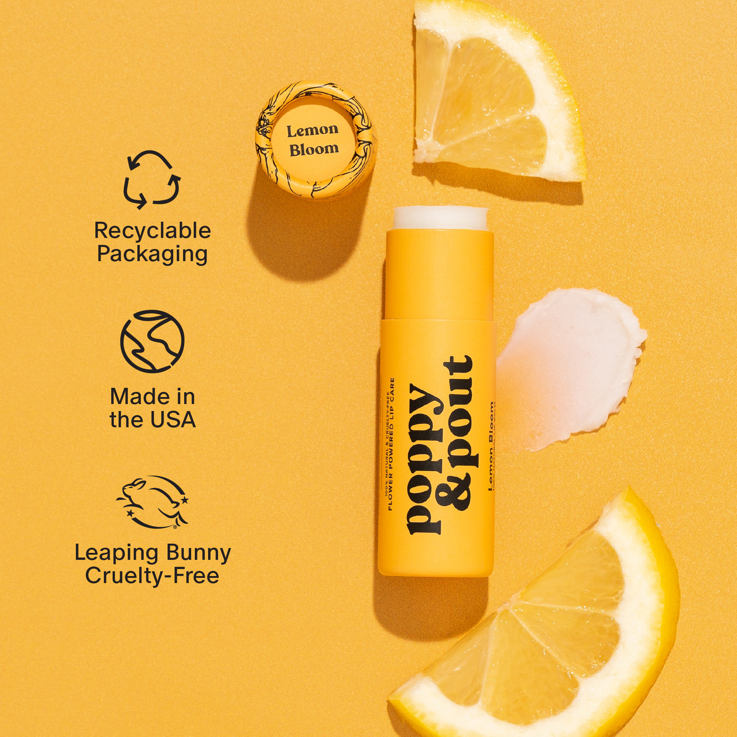 Lemon Bloom Lip Balm | Natural, Eco-Friendly, Cruelty-Free