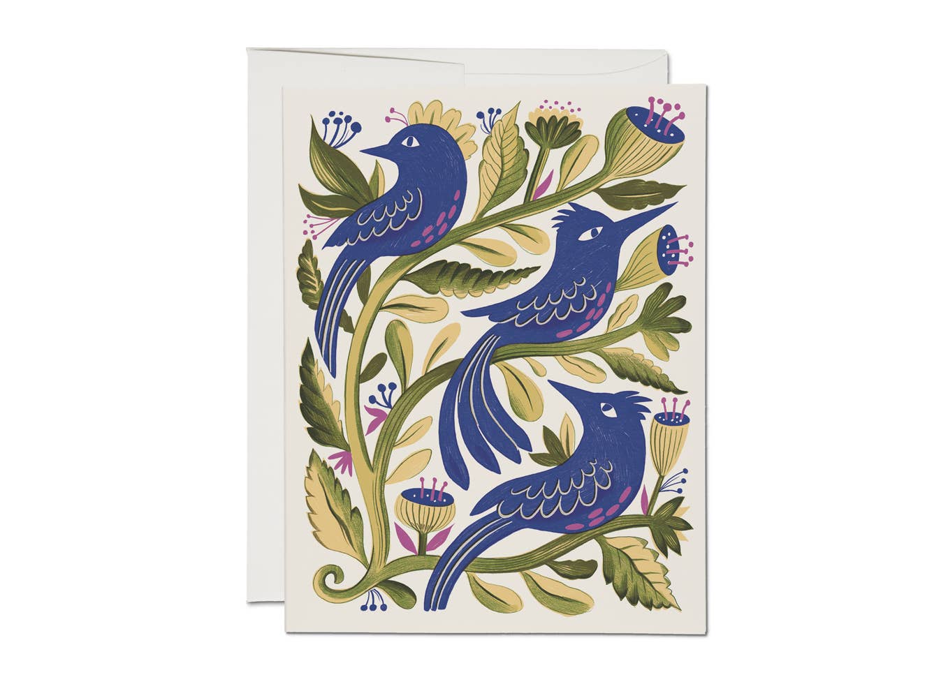 Purple Birds everyday greeting card