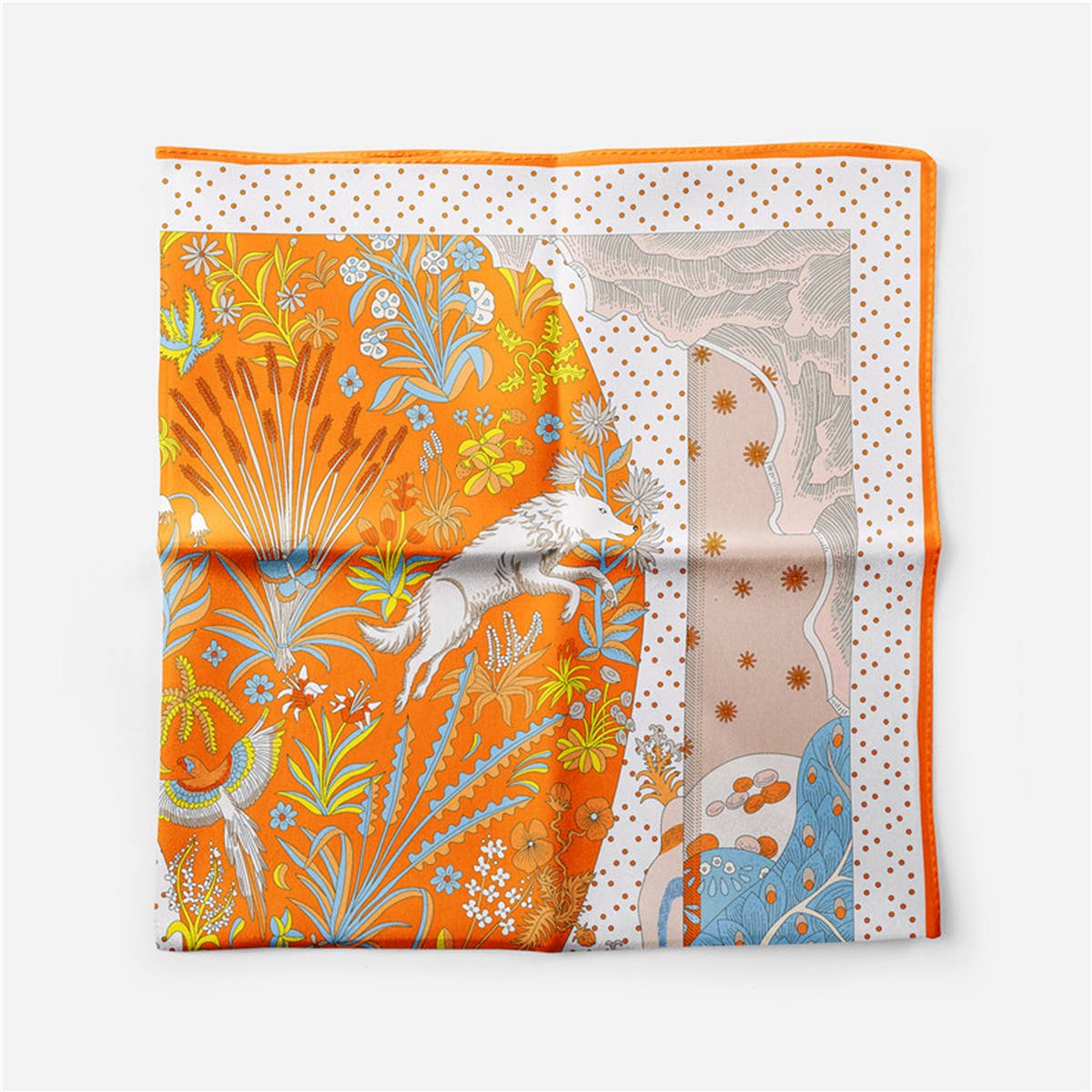 Scenic Floral Square Scarf