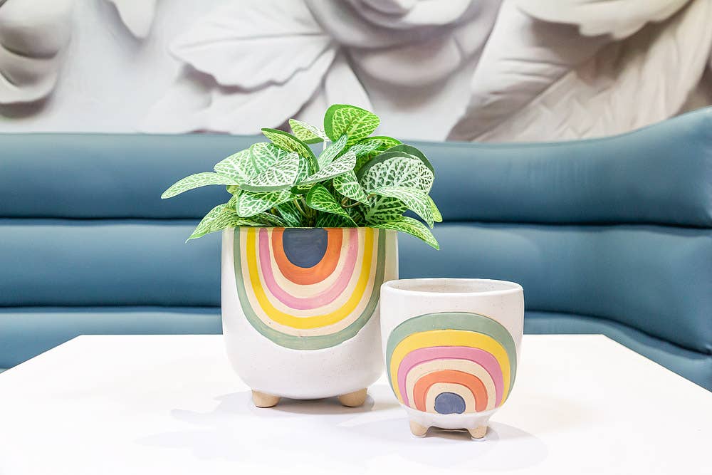 Sm Rainbow Planter w/Legs-4" H