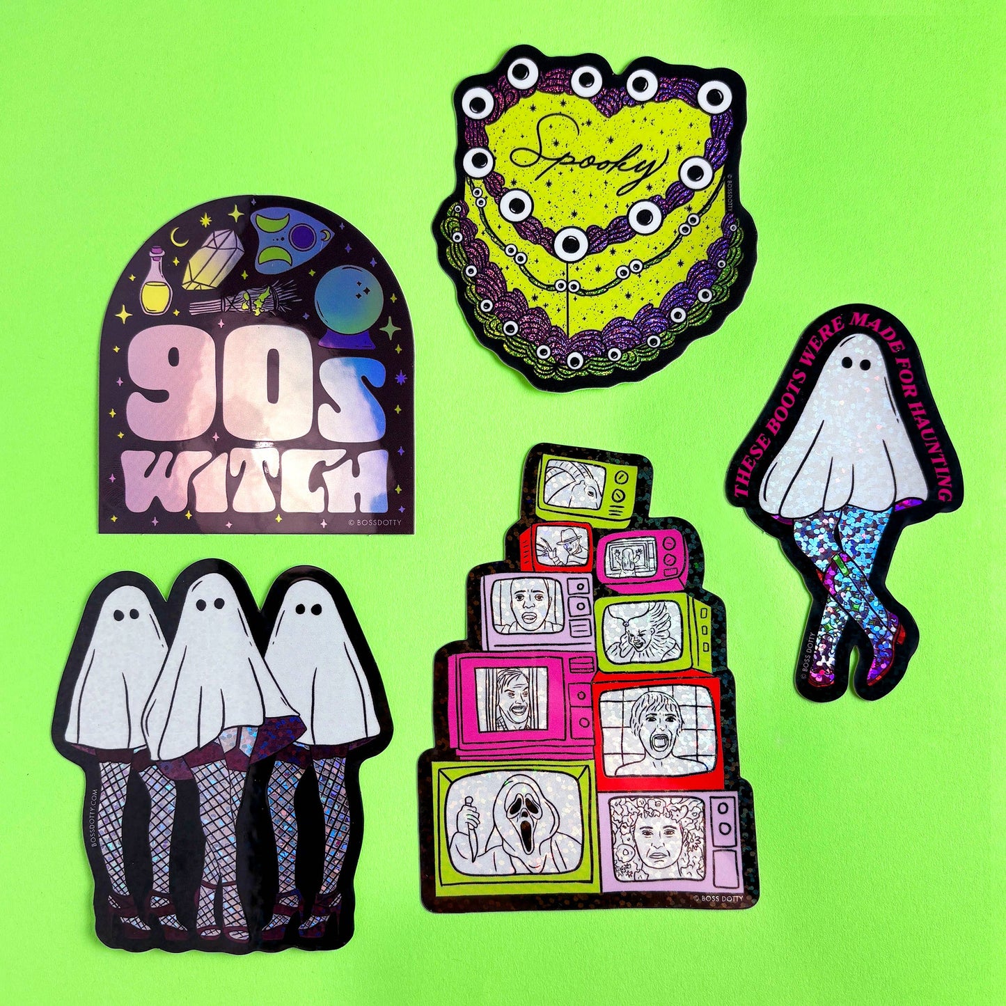 Ghoul Gang Glitter Ghost Sticker
