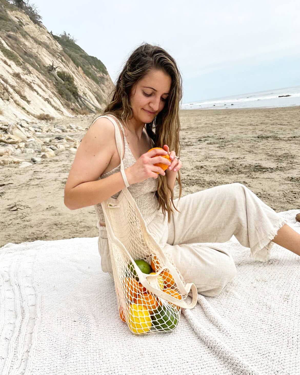 Mesh Market Bag – Sage Green | Zero Waste, Organic Cotton