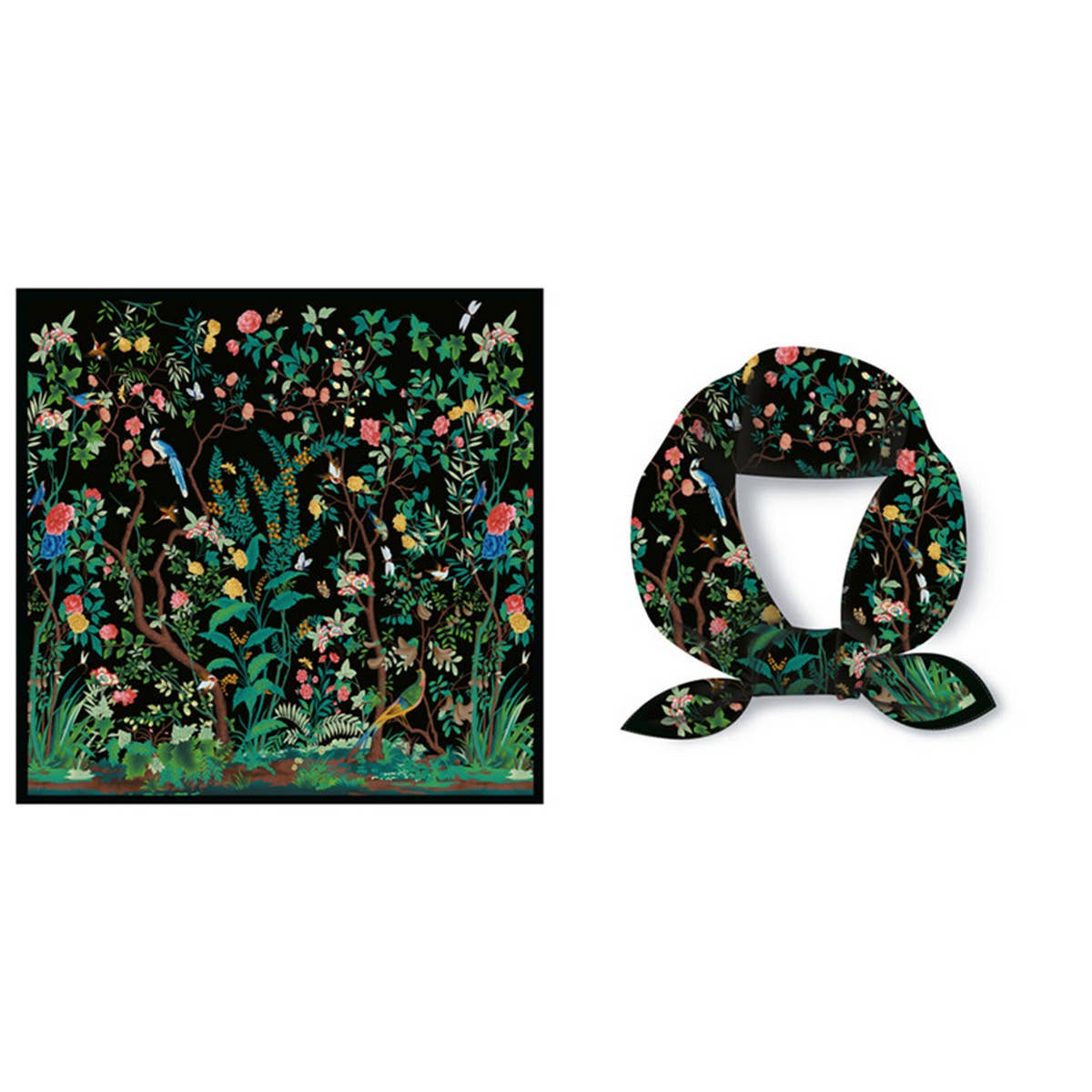 Scenic Floral Square Scarf