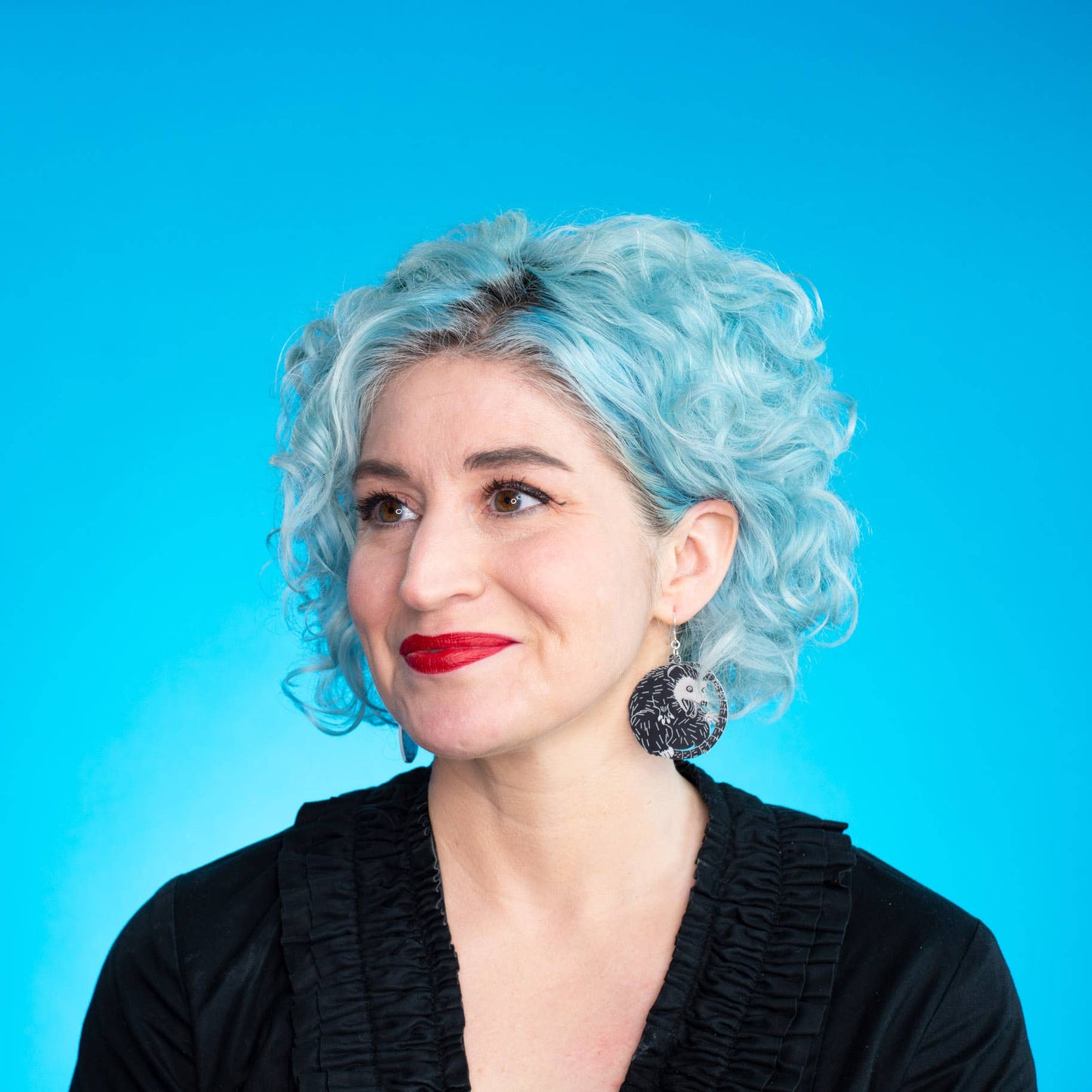 Black Possum Earrings – Small Size (Bestiary Collection)