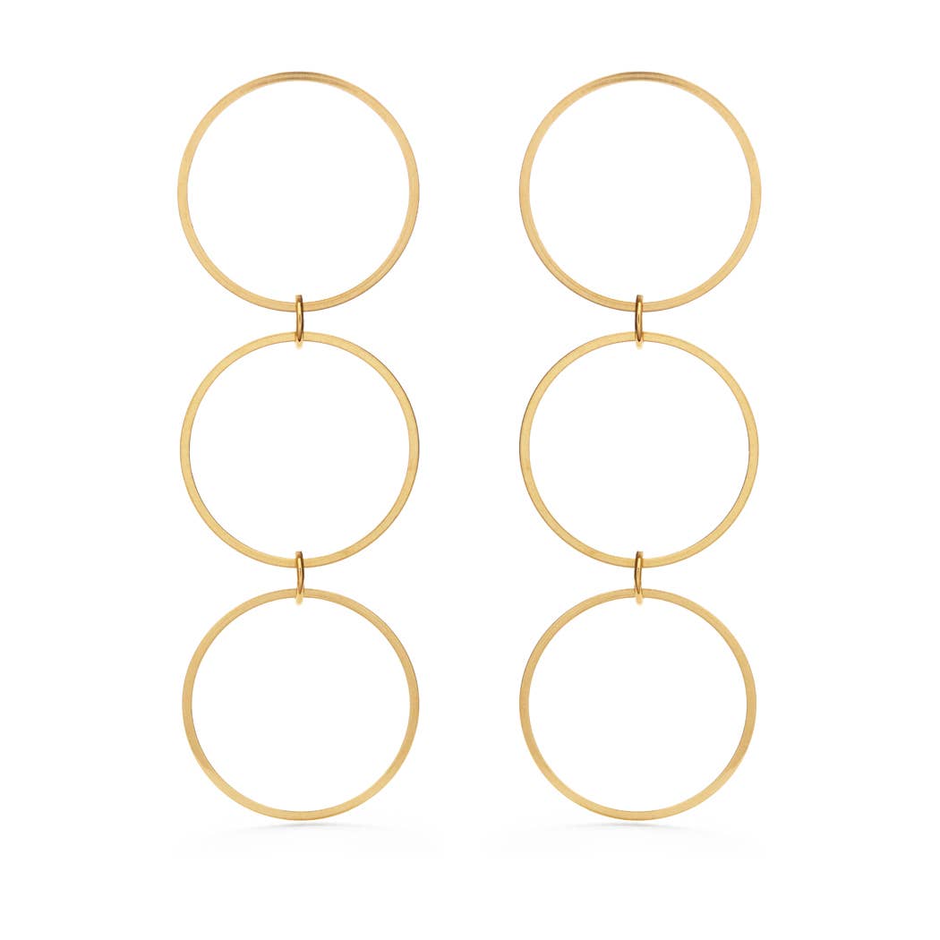 Three Ring Dangle Earrings