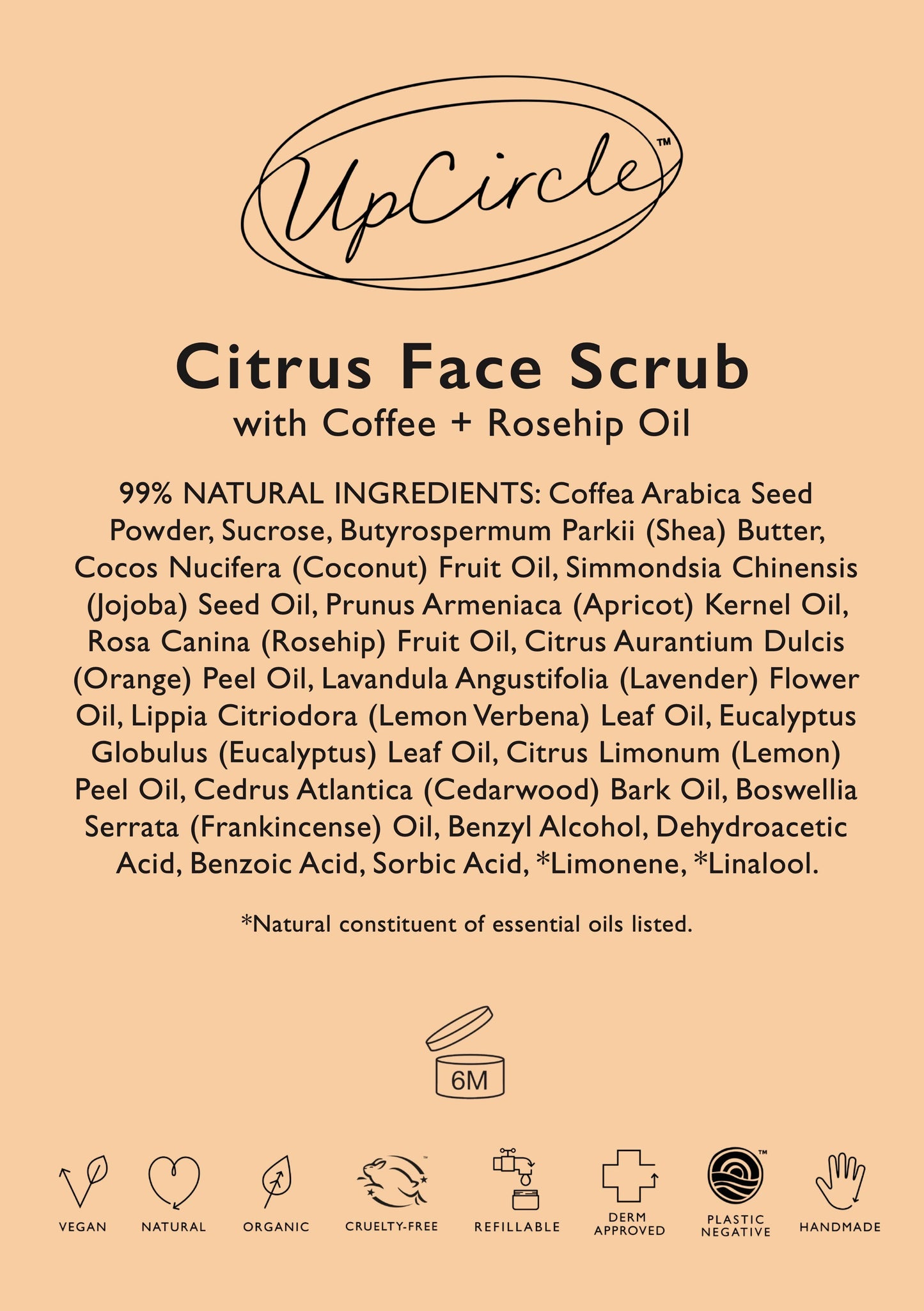 Citrus + upcycled Coffee Face Scrub - 33.8 fl oz Bulk Refill