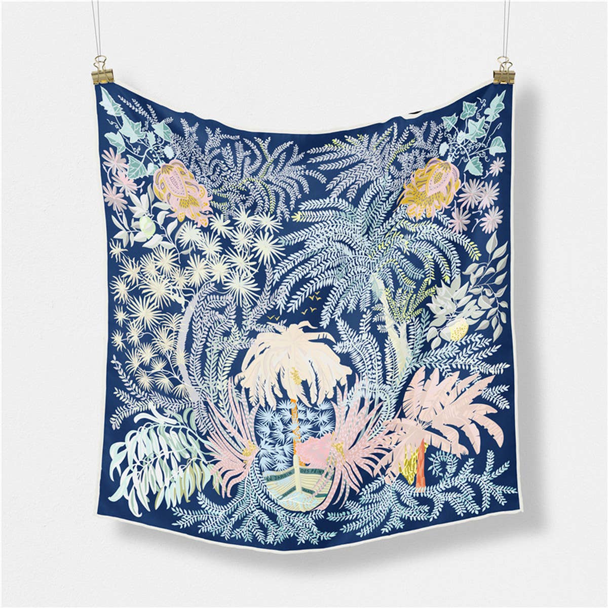 Scenic Floral Square Scarf