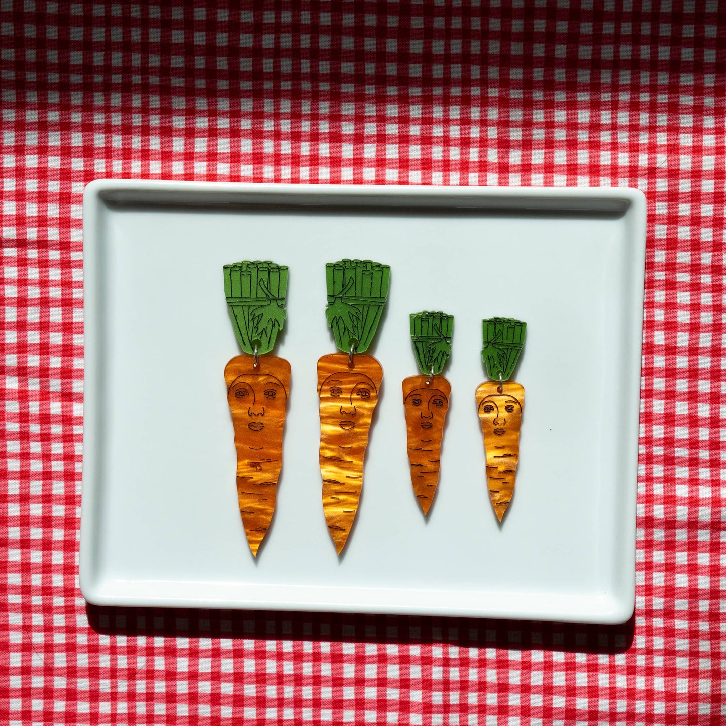 Carrot Face Earrings
