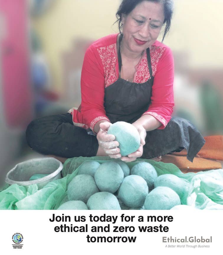 Bees: Eco Wool Dryer Balls Fair Trade