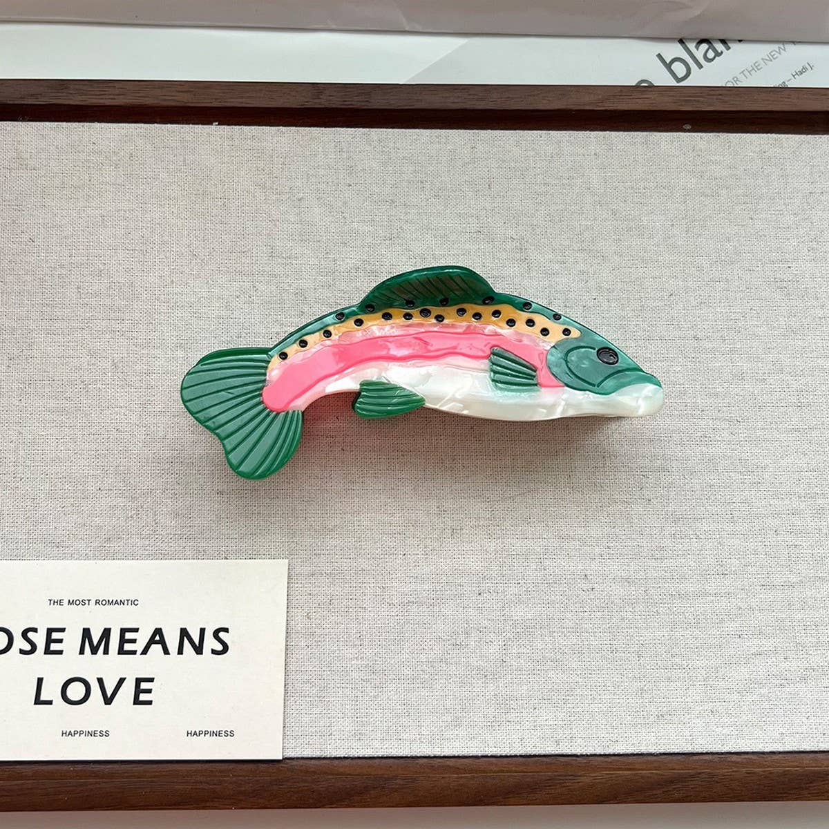 Rainbow Trout Acetate Hair Claw