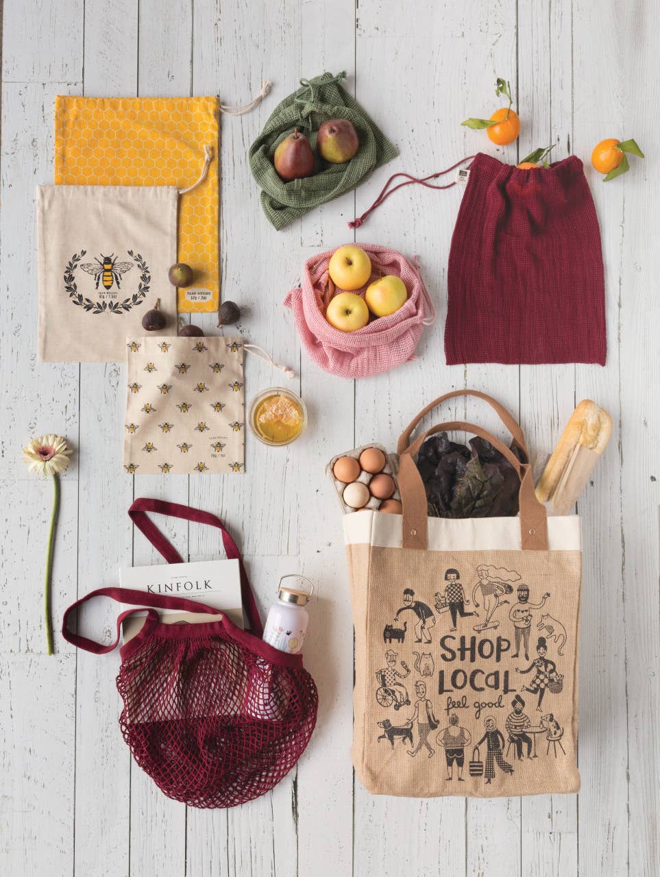 Le Marche Blush Mesh Produce Bags Set of 3