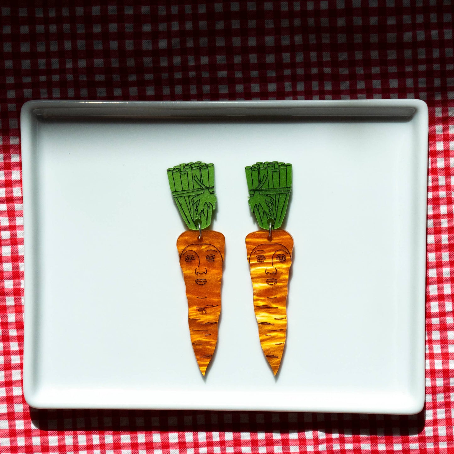 Carrot Face Earrings