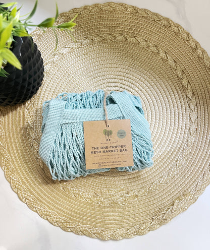 Mesh Market Bag – Sage Green | Zero Waste, Organic Cotton