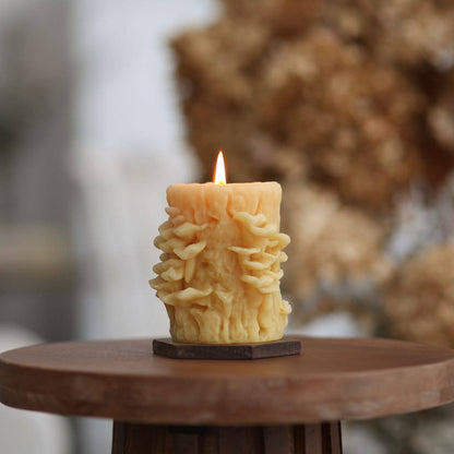 Mushroom Candles – 100% Pure Beeswax – 2 Styles