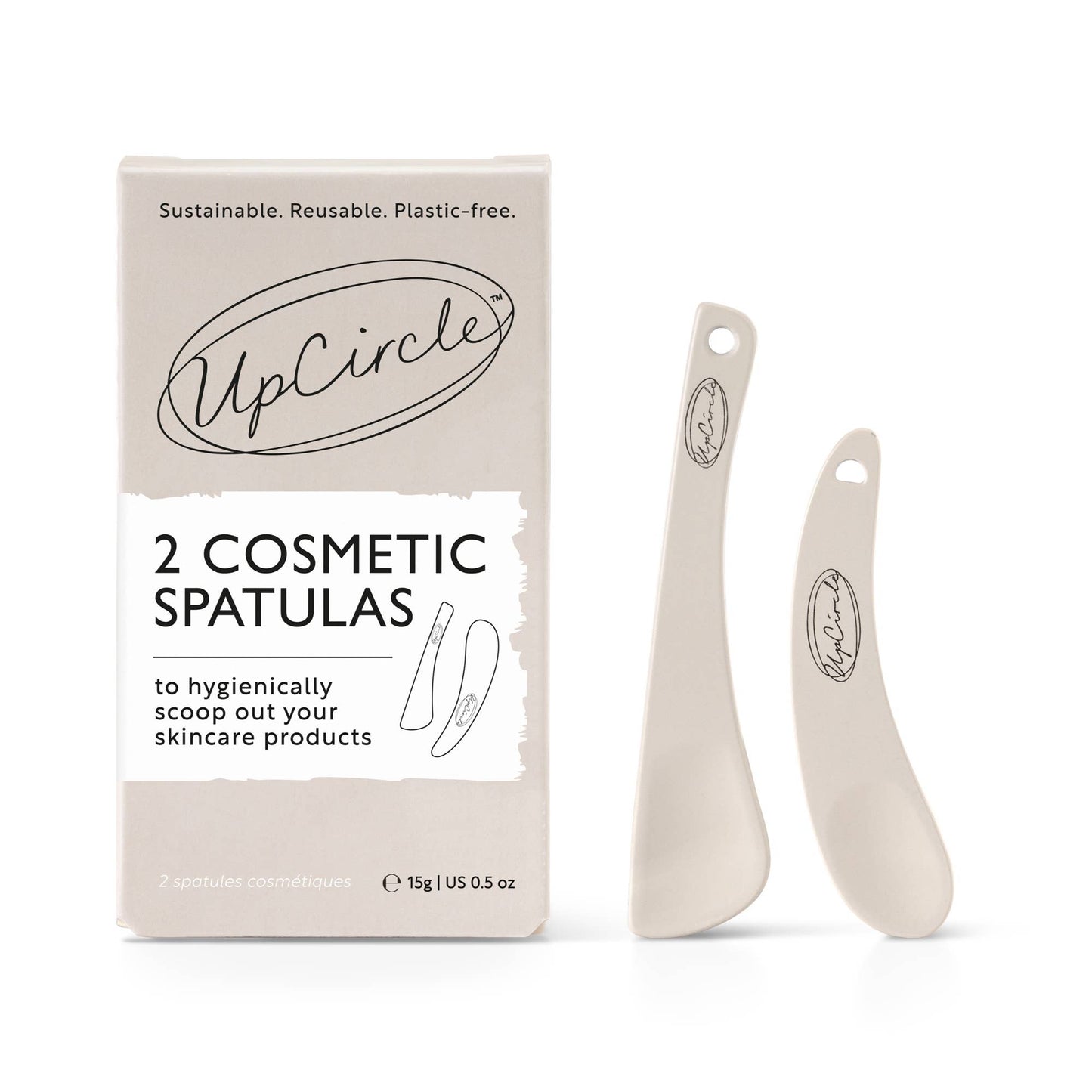 Zero Waste, Sustainable + Reusable - 2 Cosmetic Spatulas