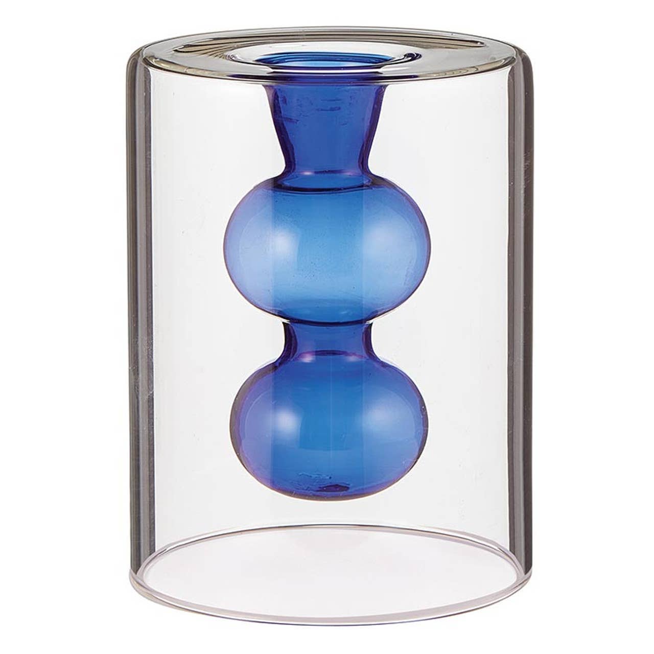 Cobalt Glass Candleholder