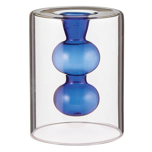 Cobalt Glass Candleholder