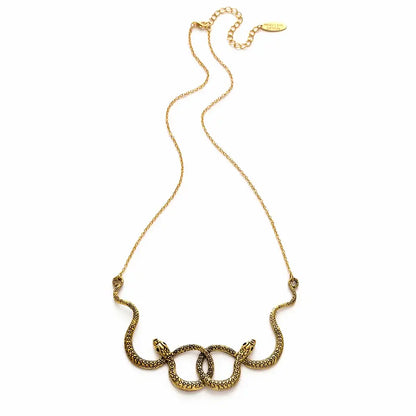 Ophidian Statement Necklace- Gold