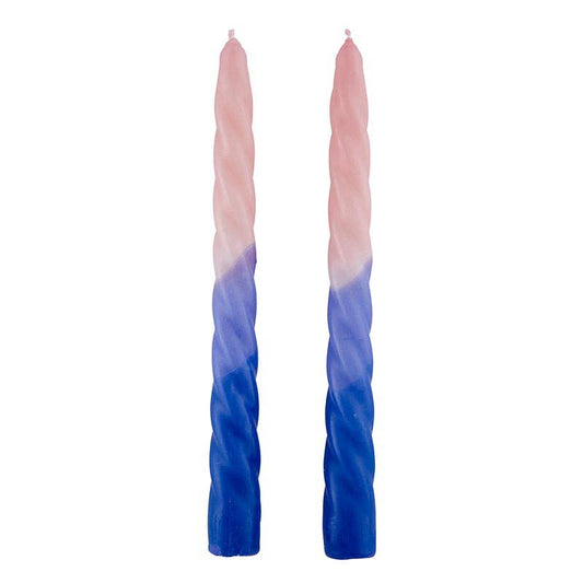 Ombre Pink & Blue Tapered Candles (Set of 2)