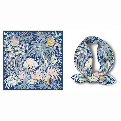 Scenic Floral Square Scarf