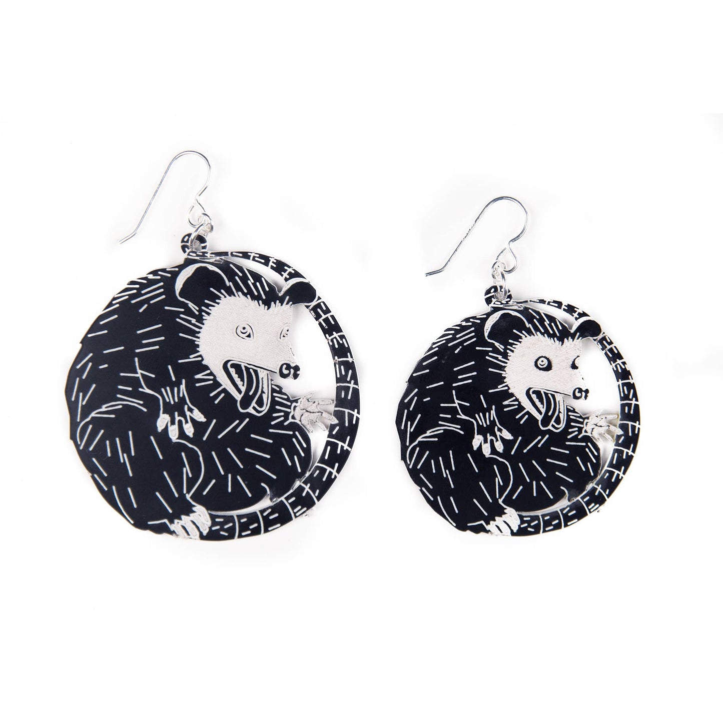Black Possum Earrings – Small Size (Bestiary Collection)