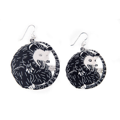Black Possum Earrings – Small Size (Bestiary Collection)