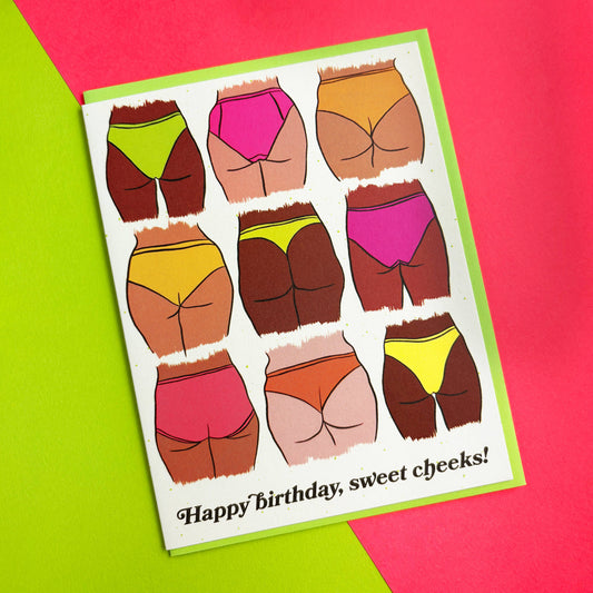 Sweet Cheeks Butt Birthday Card
