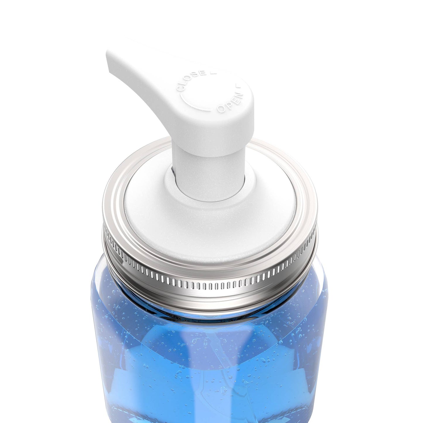 Jarware White Foaming Soap Dispenser Lid, Regular Mouth Jar