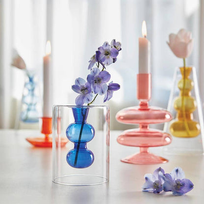 Yellow Glass Candleholder