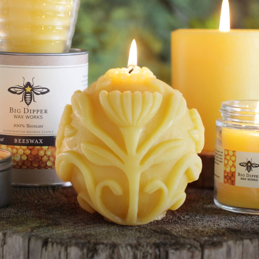 Sphere Candles – Pure Beeswax – Flora, Lotus & Deco Designs
