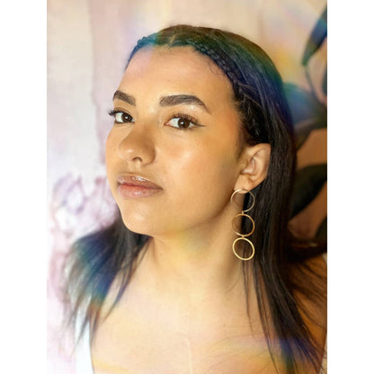 Three Ring Dangle Earrings