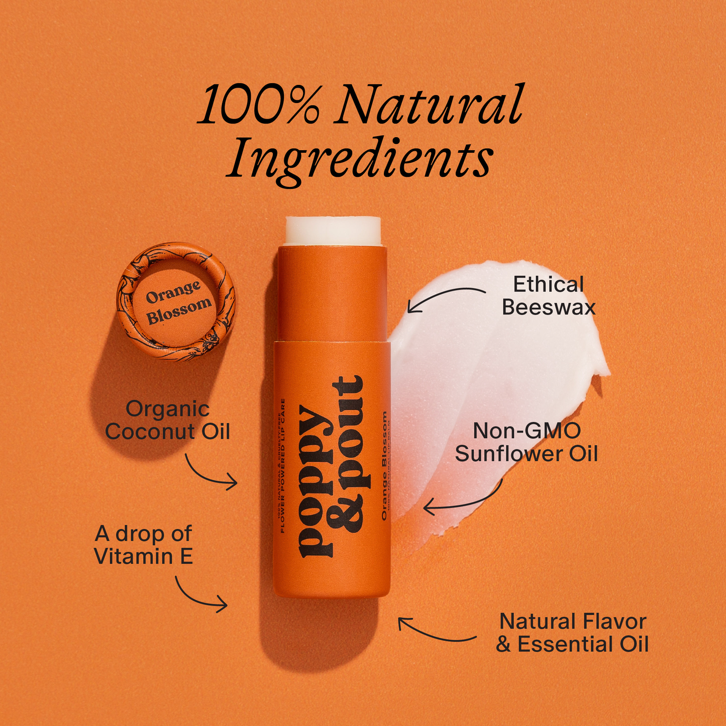 Orange Blossom Lip Balm | Natural, Eco-Friendly, Cruelty-Free
