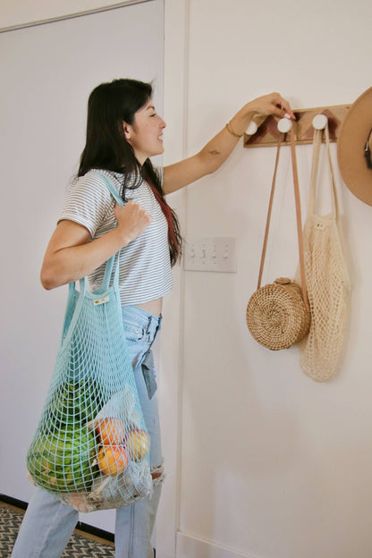 Mesh Market Bag – Sage Green | Zero Waste, Organic Cotton