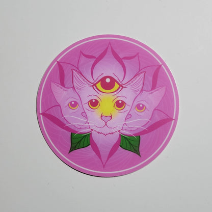 Sticker: 4 Eared Lotus 3” round vinyl