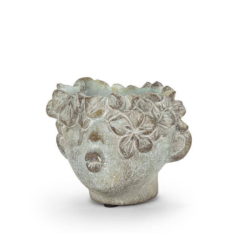 Mini Kissing Face Planter-4"H