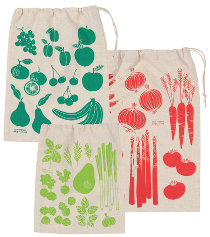 Fruit And Veggie Reusable Produce Bags Set of 3
