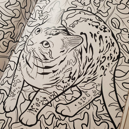 Coloring Book: "Cats & Plants"