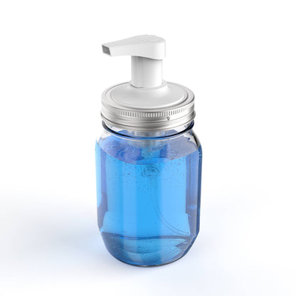 Jarware White Foaming Soap Dispenser Lid, Regular Mouth Jar
