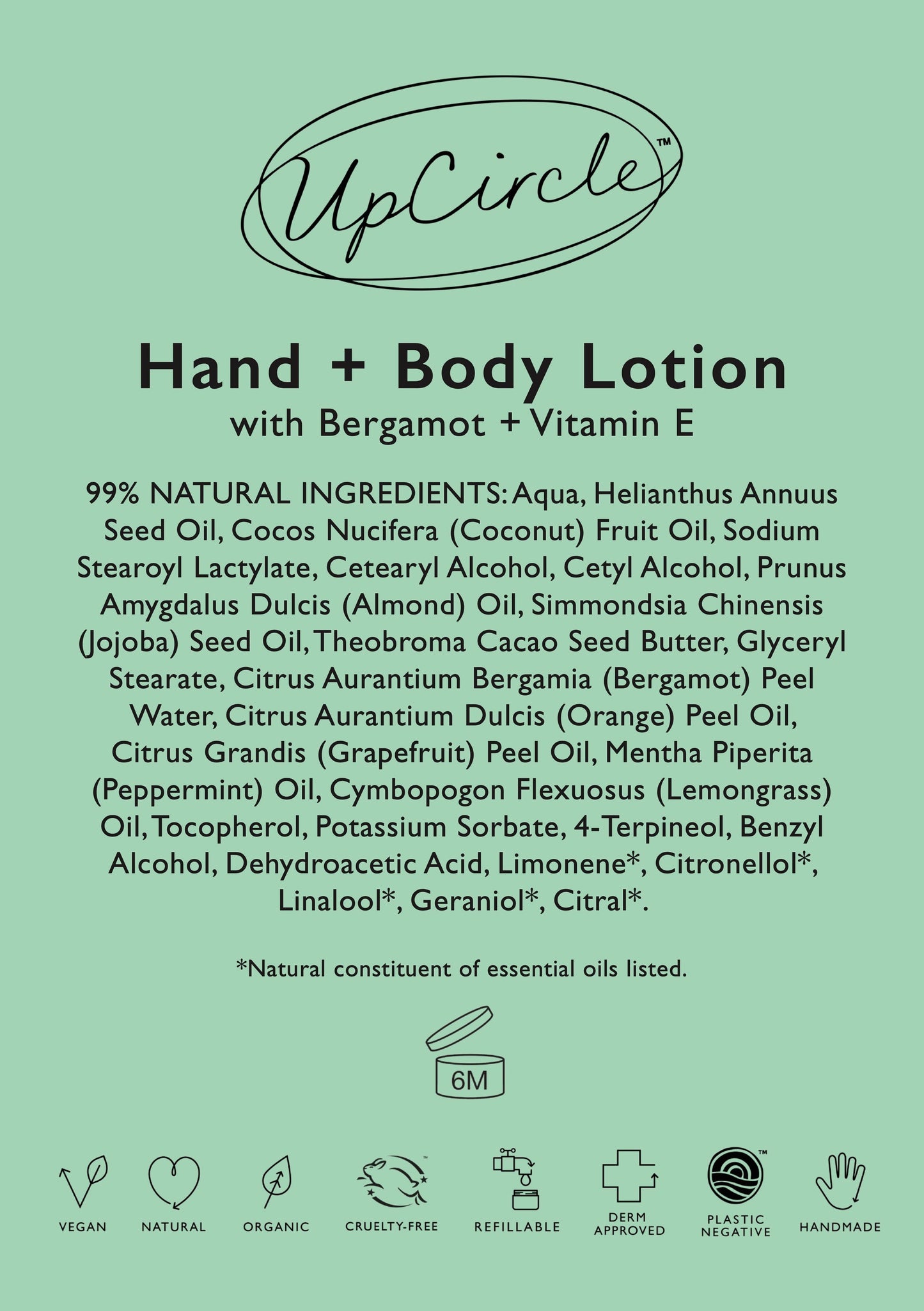 UpCircle Hand + Body Lotion with Bergamot Water