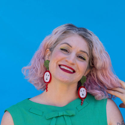 Radish Face Earrings