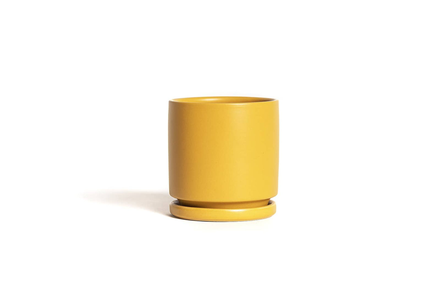 6.5" Gemstone Cylinder Pots with Water Saucers