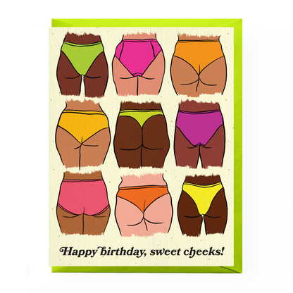 Sweet Cheeks Butt Birthday Card