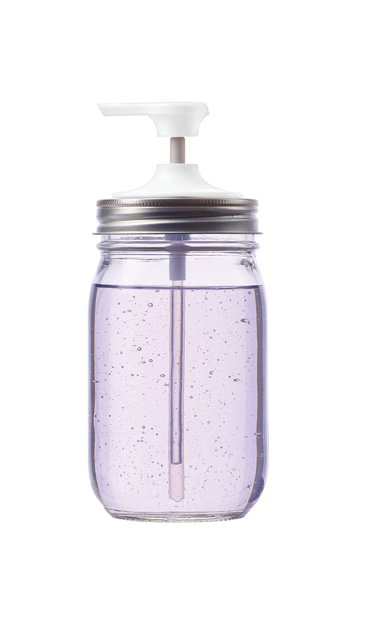 Jarware Soap Pump Lid, Regular Mouth Mason Jar, White