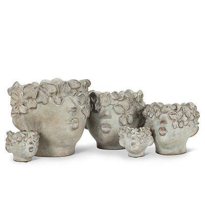 Mini Kissing Face Planter-4"H