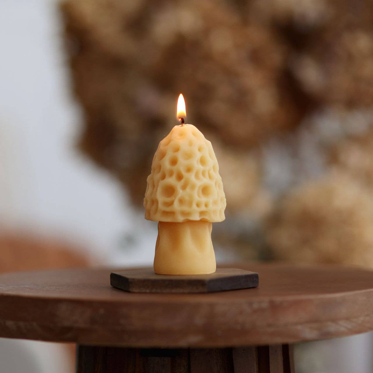 Mushroom Candles – 100% Pure Beeswax – 2 Styles