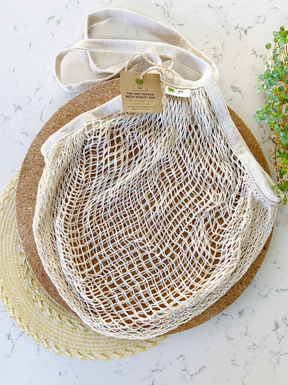 Mesh Market Bag – Sage Green | Zero Waste, Organic Cotton