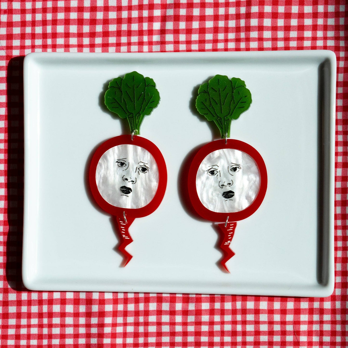 Radish Face Earrings