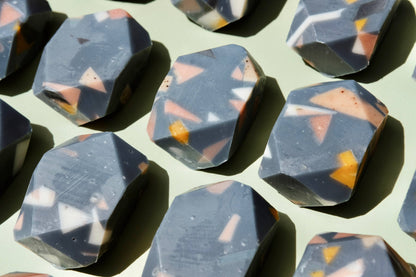 Terrazzo Mini Gem Bar Soap – Golden or Charcoal