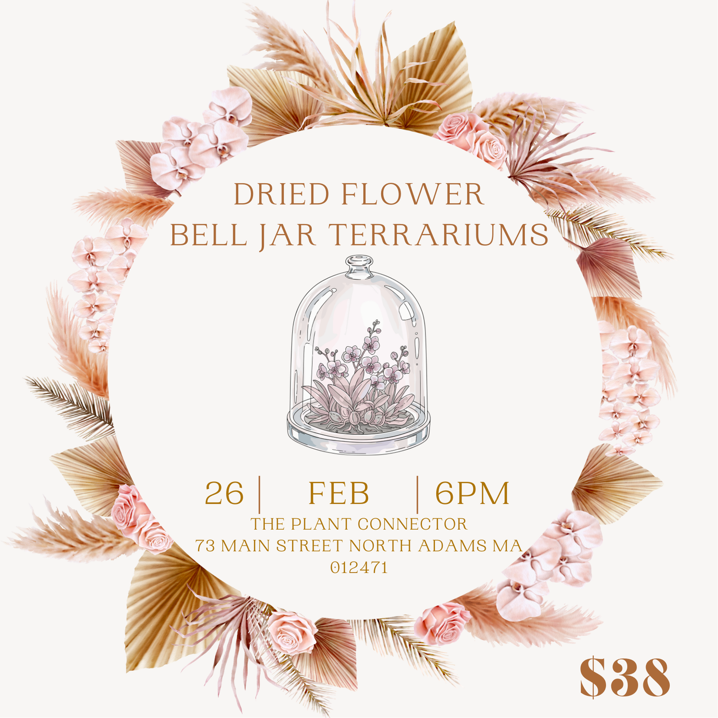 Bell Jar terrariums: Dried Flowers