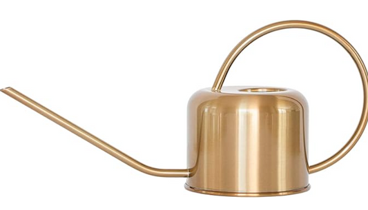 0oz Gold Retro Stainless Steel Watering Can